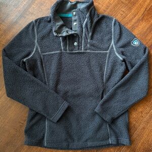 XS KÜHL Women's Avalon Snap Pullover Grey Gray Fleece